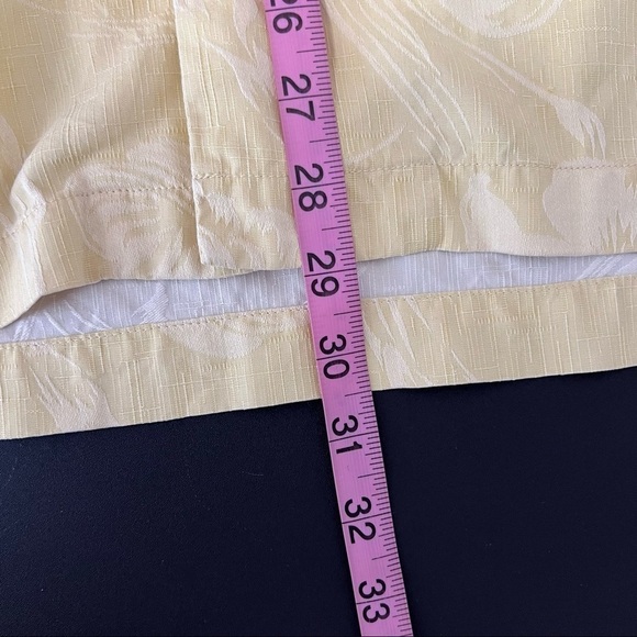 Tommy Bahama Shirt Mens Large Silk Hawaiian button Up Yellow Short Sleeve H - Picture 4 of 6
